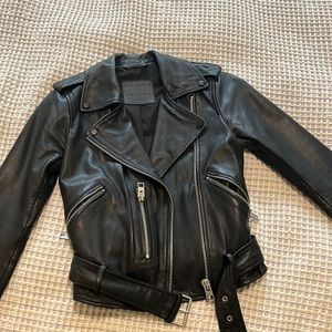 Brand new: All Saints leather jacket! Size 00.
